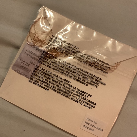 NWT Revolve 8 Other Gold Metal Beaded Chain Y Choker Necklace - Picture 4 of 4